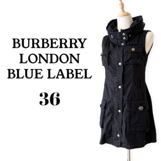 バーバリーブルーレーベル(BURBERRY BLUE LABEL)のバーバリー ロンドン ブルー レーベル ワンピース フード付き ワンポイント刺繍(その他)