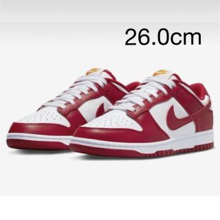 ナイキ(NIKE)のNIKE DUNK LOW GYM RED 26.0cm(スニーカー)