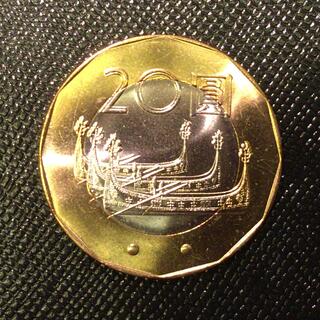 台湾 中華民国 ドラゴンボート 20円 バイメタル 記念硬貨(貨幣)
