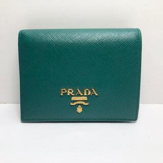 プラダ(PRADA)のプラダ 2つ折り財布 - 1MV204 グリーン(財布)