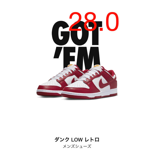 27cm NIKE DUNK Gym Red ナイキ ダンク ジム レッド