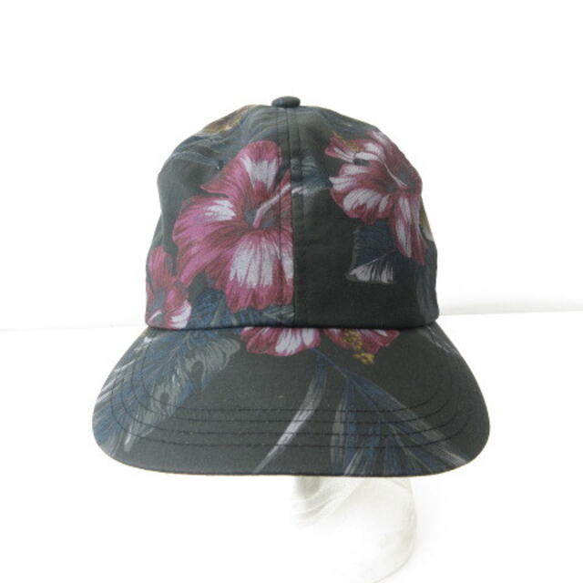 CA4LA(カシラ)のカシラ CA4LA 美品 キャップ 帽子 フラワー 花柄 レーヨン ブラック レディースの帽子(キャップ)の商品写真