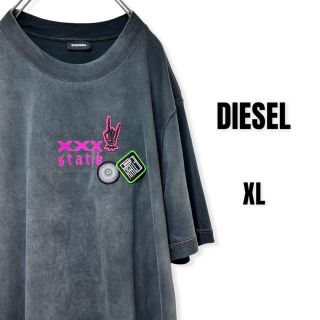 ディーゼル(DIESEL)のDIESEL ディーゼル 半袖 Tシャツ ロゴ刺繍 ワッペン ビッグシルエット(Tシャツ/カットソー(半袖/袖なし))