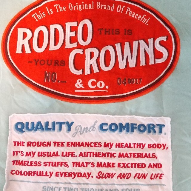 RODEO CROWNS WIDE BOWL(ロデオクラウンズワイドボウル)のロデオクラウンズ★バックパッチ半袖Tシャツ レディースのトップス(Tシャツ(半袖/袖なし))の商品写真