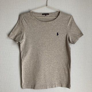 ポロラルフローレン(POLO RALPH LAUREN)の[ほぼ新品]ラルフローレン コットン100% Tシャツ グレー　レディースL(Tシャツ(半袖/袖なし))