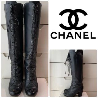 シャネル ロングブーツの通販 400点以上 | CHANELを買うならラクマ