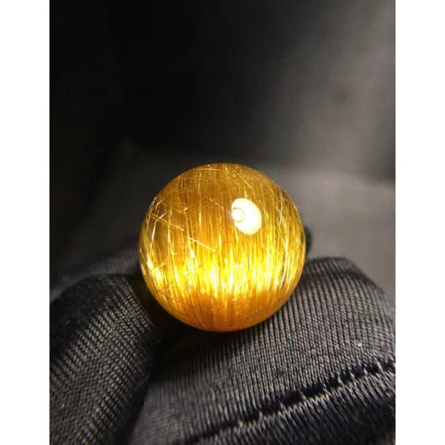 特別セーフ ⭐︎天然銅色ゴールドルチルクオーツ 丸玉 19.2mm 各種パーツ