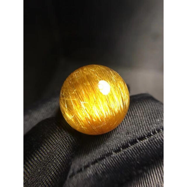 ⭐︎天然銅色ゴールドルチルクオーツ 丸玉 19.2mm-