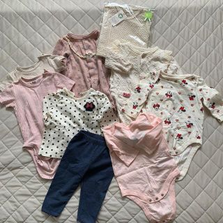 ベビーギャップ(babyGAP)のベビー服9点セット　ベビー50-60cm 女の子ベビー服(ロンパース)