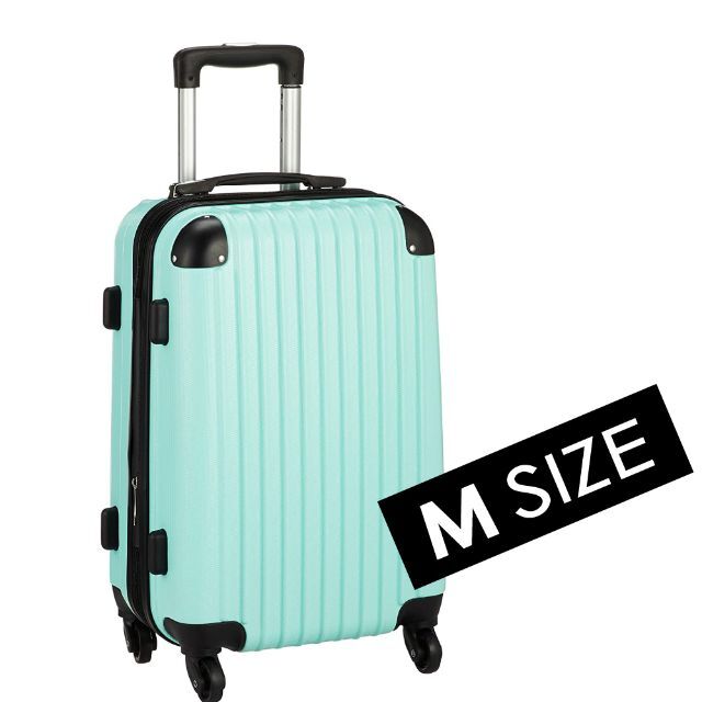 新品 キャリーケース スーツケース Mサイズ ミント MINT 拡張機能付