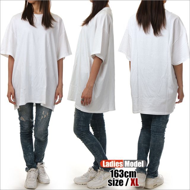 GILDAN(ギルタン)の【新品】【２枚セット】ギルダン Tシャツ XL 白 黒 無地 レディース レディースのトップス(Tシャツ(半袖/袖なし))の商品写真