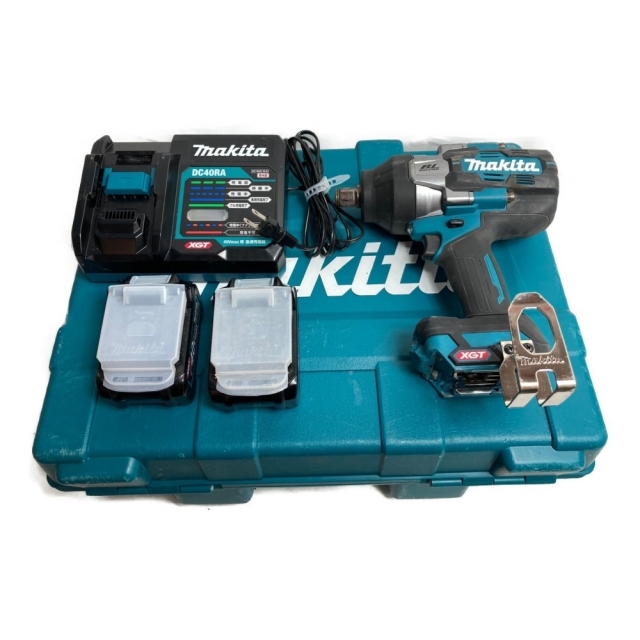 Makita(マキタ)の**MAKITA マキタ 40Vmax 充電式インパクトレンチ 差込角19mm 最大締め付けトルク1350Nm （バッテリ2個・充電器・ケース付） TW001GRDX ブルー インテリア/住まい/日用品のインテリア/住まい/日用品 その他(その他)の商品写真