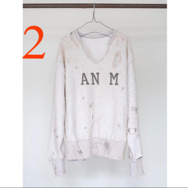 ANCELLM  AN M CRASH CREWNECK SWEAT SHIRT