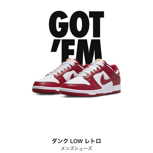 NIKE(ナイキ)のdunk low gym red メンズの靴/シューズ(スニーカー)の商品写真