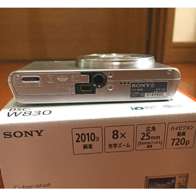 SONY(ソニー)のSONY Cyber-shot DSC-W830 　SDHCカード付き スマホ/家電/カメラのカメラ(コンパクトデジタルカメラ)の商品写真