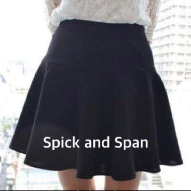 Spick & Span(スピックアンドスパン)のSpick and Span　フレアスカート　黒 レディースのスカート(ひざ丈スカート)の商品写真