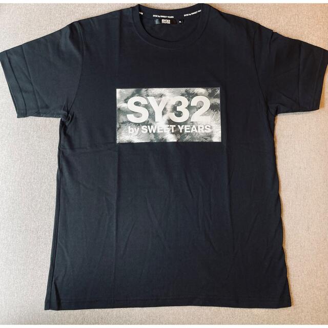 【SY32】未使用品 タイダイ柄ロゴ バックプリント XL 半袖Tシャツ 黒
