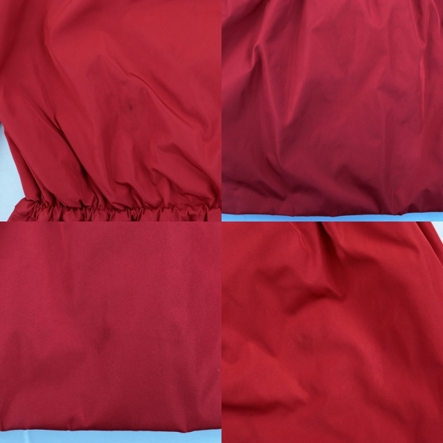 MONCLER(モンクレール)のモンクレール ガムルージュ ROSE ノーカラー ダウンジャケット レディース 赤 1 ロゴ MONCLER レディースのジャケット/アウター(ダウンジャケット)の商品写真