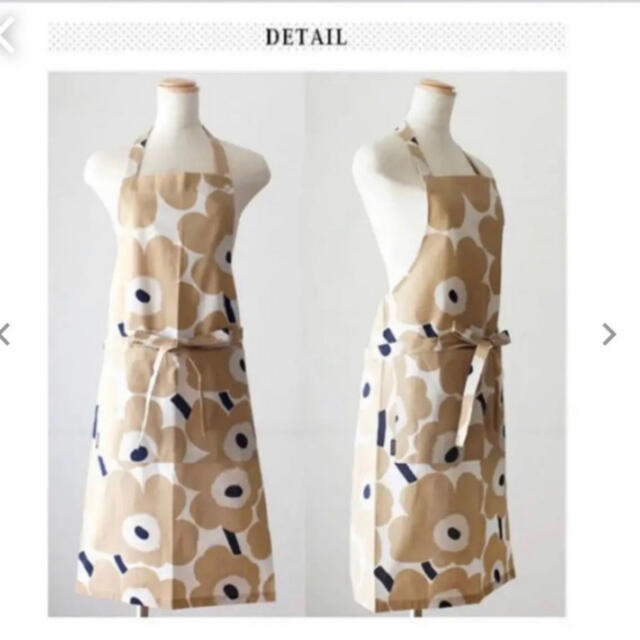マリメッコ marimekko エプロン オフホワイトベージュ 新品タグ付き の ...