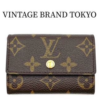 ルイヴィトン(LOUIS VUITTON)のLOUIS VUITTON ルイヴィトン コインケース モノグラム ポルトモネプラ カードケース ブラウン 茶 M61930    ゴールド金具 ユニセックス 人気【中古品】(コインケース/小銭入れ)