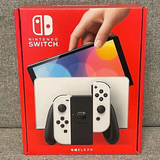 Nintendo Switch(ニンテンドースイッチ)の新品未開封 Nintendo Switch(有機ELモデル・ホワイト) エンタメ/ホビーのゲームソフト/ゲーム機本体(家庭用ゲーム機本体)の商品写真