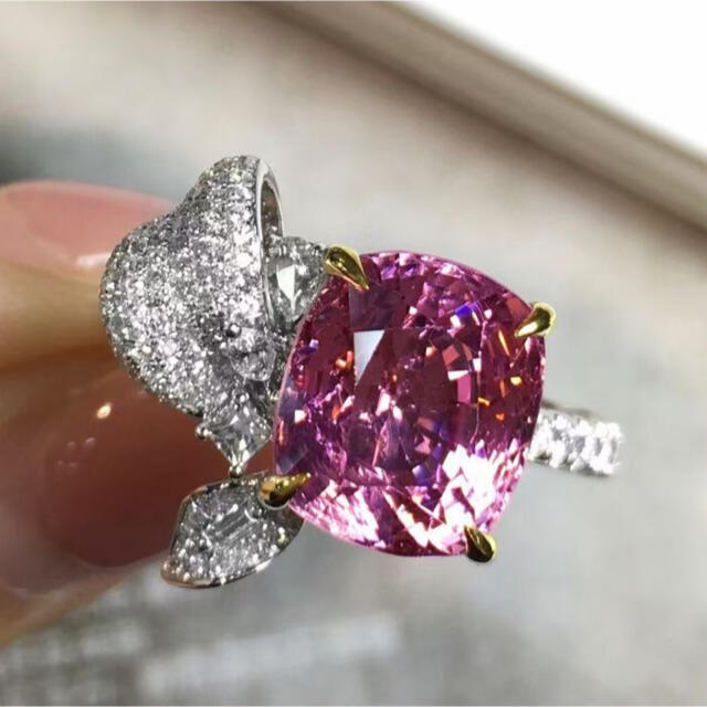 天然スピネル ダイヤ リング 4.89ct k18 ¥ レディースのアクセサリー(リング(指輪))の商品写真