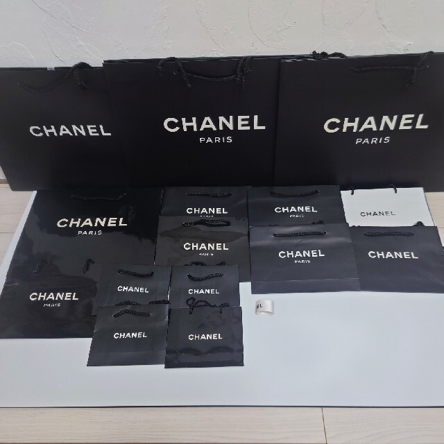 ★CHANEL★ソフトケース・空箱・ショップ袋セット★パール・リボン付★ブラック