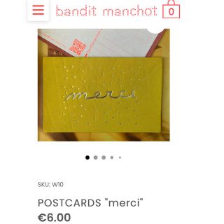 アッシュペーフランス(H.P.FRANCE)のbandit manchot 🇫🇷レザーleather グリーティングカード(その他)