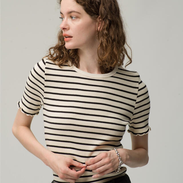 Ron Herman(ロンハーマン)のRon Herman  ロンハーマン Striped Rib Tee  メンズのトップス(Tシャツ/カットソー(半袖/袖なし))の商品写真