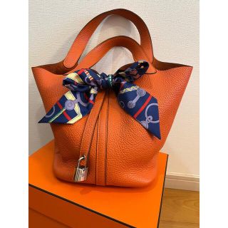 エルメス(Hermes)のエルメス　ピコタン　MMサイズ　オレンジ(ハンドバッグ)