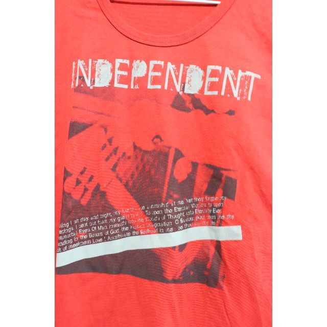 MEN'S MELROSE(メンズメルローズ)のプロフMENS MELROSE INDEPENDENTロングTレッド/良品美品4 メンズのトップス(Tシャツ/カットソー(七分/長袖))の商品写真