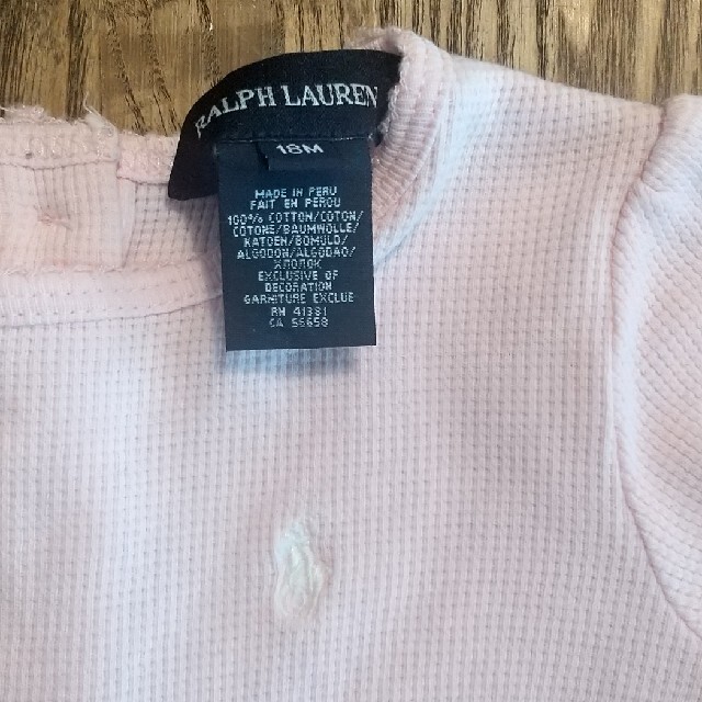 Ralph Lauren(ラルフローレン)の美品【RALPH LAUREN】長袖Tシャツ 18M キッズ/ベビー/マタニティのベビー服(~85cm)(シャツ/カットソー)の商品写真