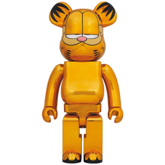 BE@RBRICKGARFIELD GOLD CHROME Ver. 1000％