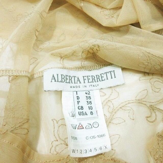 ALBERTA FERRETTI(アルベルタフェレッティ)のアルベルタ フェレッティ シースルー チュール 刺繍 カットソー 長袖 I42 レディースのトップス(カットソー(長袖/七分))の商品写真