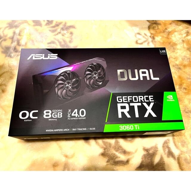 美品 ASUS DUAL RTX3060TI OC8G LHRモデル