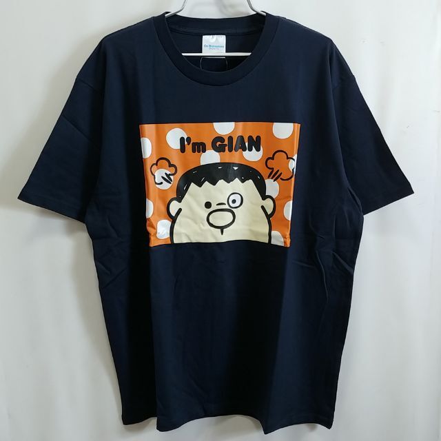 サンリオ(サンリオ)の新品　ドラえもん　Tシャツ　ジャイアン　ガキ大将　ネイビー　　2L　人気 メンズのトップス(Tシャツ/カットソー(半袖/袖なし))の商品写真