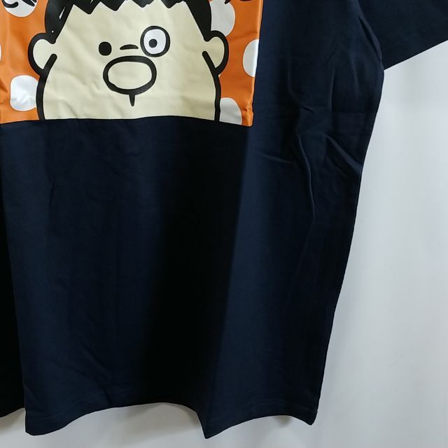 サンリオ(サンリオ)の新品　ドラえもん　Tシャツ　ジャイアン　ガキ大将　ネイビー　　2L　人気 メンズのトップス(Tシャツ/カットソー(半袖/袖なし))の商品写真