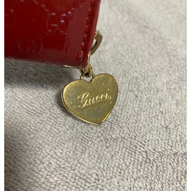 Gucci 長財布 グッチ マイクロシマ ラウンドファスナー エナメル