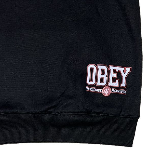 OBEY オベイ ブランドロゴ プルオーバーパーカー ブラック XL 4