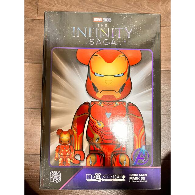 BE@RBRICK(ベアブリック)のBE@RBRICK IRON MAN MARK 50 100％ ＆ 400％ ハンドメイドのおもちゃ(フィギュア)の商品写真