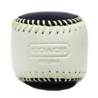 コーチ(COACH)のコーチ COACH 野球ボール 本革 レザー ペーパーウェイト ネイビー▲A8(その他)