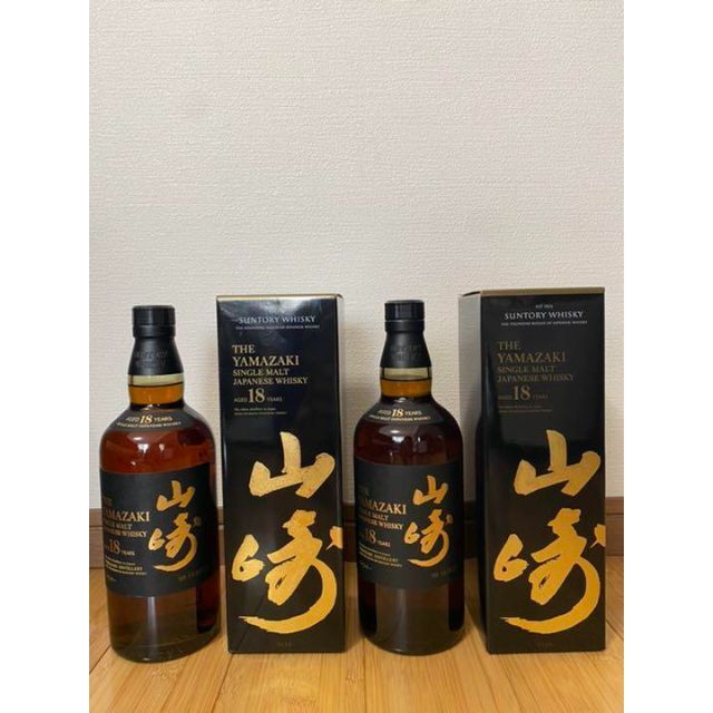 サントリーウィスキー山崎１８年(新品、箱付) ２本酒 - ウイスキー