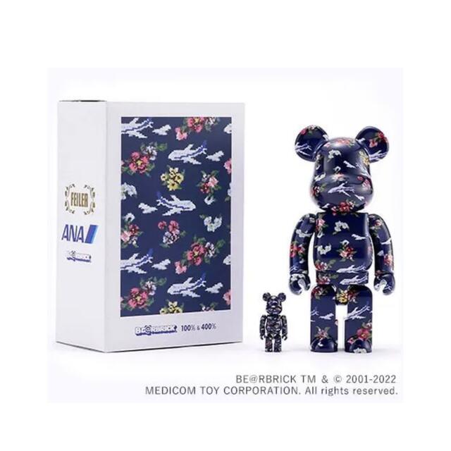 MEDICOM TOY(メディコムトイ)のFEILER × BE＠RBRICK for ANA 100% & 400% ハンドメイドのおもちゃ(フィギュア)の商品写真