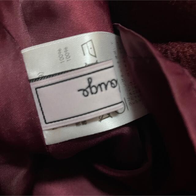 Ank Rouge(アンクルージュ)のビジューボタン台形ミニスカート ボルドー レディースのスカート(ひざ丈スカート)の商品写真