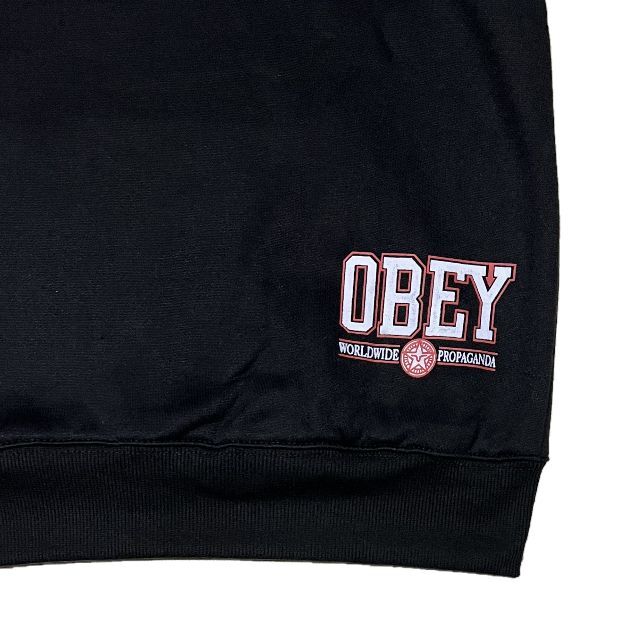 OBEY(オベイ)のOBEY オベイ ブランドロゴ プルオーバーパーカー ブラック S メンズのトップス(パーカー)の商品写真