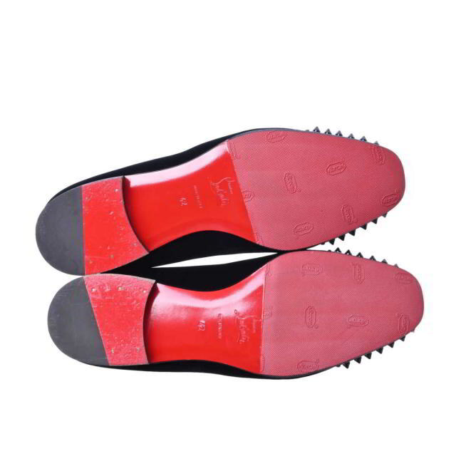 Christian Louboutin(クリスチャンルブタン)のChristian Louboutin スタッズ ベロア フラット シューズ メンズの靴/シューズ(ドレス/ビジネス)の商品写真