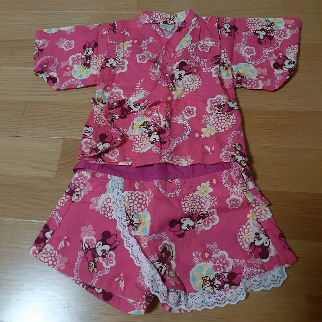 Disney(ディズニー)のTDR☆ミニー甚平・80センチ キッズ/ベビー/マタニティのベビー服(~85cm)(甚平/浴衣)の商品写真
