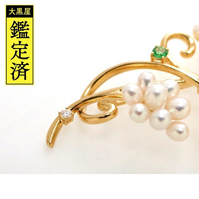 TASAKI パールのブローチ TASAKI パール ダイヤモンド0.09キャラット 女性用ブローチ
