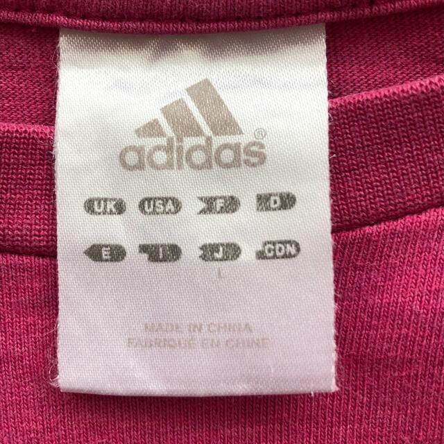 adidas(アディダス)のadidas アディダス　Tシャツ　メンズ　半袖　ピンク　L ワンポイントロゴ メンズのトップス(Tシャツ/カットソー(半袖/袖なし))の商品写真