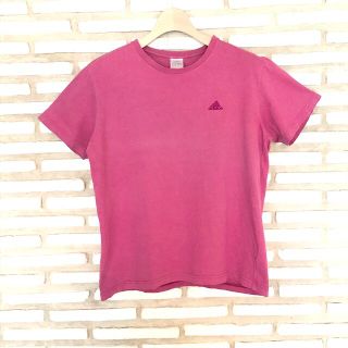 アディダス(adidas)のadidas アディダス　Tシャツ　メンズ　半袖　ピンク　L ワンポイントロゴ(Tシャツ/カットソー(半袖/袖なし))